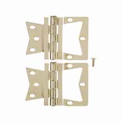 Ace 2.75 in. W X 3-1/2 in. L Bright Brass Brass Non-Mortise Hinge 2 pk