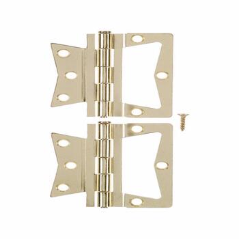 Ace 2.75 in. W X 3-1/2 in. L Bright Brass Brass Non-Mortise Hinge 2 pk