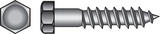 HILLMAN 1/2 in. x 12 in. L Steel Lag Screw 25 pk Hex