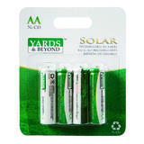 Living Accents Yards & Beyonds Ni-Cad AA Solar Rechargeable Battery BT-NC-AA-900-D4 4 pk