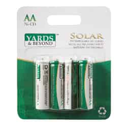 Living Accents Yards & Beyonds Ni-Cad AA Solar Rechargeable Battery BT-NC-AA-900-D4 4 pk
