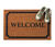 DeCoir Classic Welcome Border Tan/Black Coir Nonslip Door Mat 18 in. L x 30 in. W