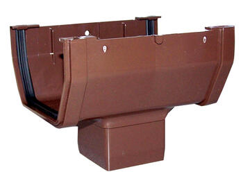 Genova Raingo 6.4 in. H X 5 in. W X 4.9 in. L Brown Vinyl Gutter Drop Outlet