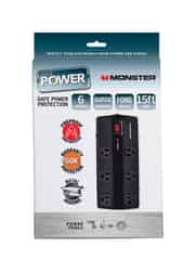 Monster Cable Just Power It Up 1080 J 15 ft. L 6 outlets Surge Protector
