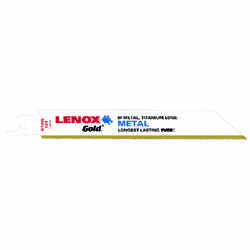 Lenox Gold 6 in. L x 3/4 in. W Bi-Metal 18 TPI 5 pk Reciprocating Saw Blade