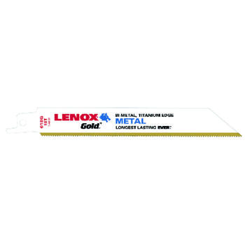 Lenox Gold 6 in. L x 3/4 in. W Bi-Metal 18 TPI 5 pk Reciprocating Saw Blade