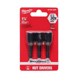 Milwaukee SHOCKWAVE IMPACT DUTY 7/16 inch drive in. x 1.875 in. L Nut Driver Set 1/4 in. Hex Sha