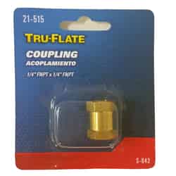 Tru-Flate Brass/Steel Hex Coupling 1/4 in. Female 1 1 pc