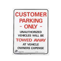 Hy-Ko English White Informational Sign 19 in. H x 15 in. W