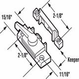 Prime-Line White Zinc Sash Lock 1 pk