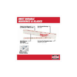 Milwaukee 78 in. L x 1-3/8 in. W Plastic Engineer Folding Rule SAE