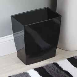 InterDesign Mono Black Rectangular Trash Can 7.5 in. W