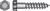 HILLMAN 1/4 in. x 2-1/2 in. L Hex Stainless Steel Lag Screw 25 pk
