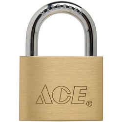 Ace 1-7/16 in. H x 1-7/8 in. W x 9/16 in. L Double Locking Padlock 1 pk Brass