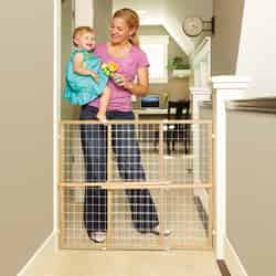 North States Gray 32 in. H x 29-1/2-50 in. W Wood Wire Mesh Gate