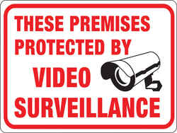 Hy-Ko English Protected by Video Surveillance 9 in. H x 12 in. W Plastic Sign