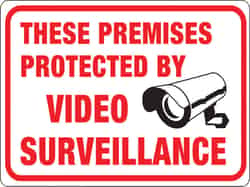 Hy-Ko English Protected by Video Surveillance 9 in. H x 12 in. W Plastic Sign