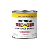 Rust-Oleum Stops Rust Gloss Sunburst Yellow Oil-Based Protective Paint 0.5 pt