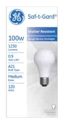 GE Lighting Saf-T-Gard 100 watts A21 Incandescent Bulb 1230 lumens White A-Line 1 pk