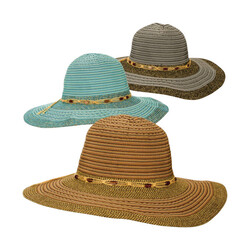 Dorfman Pacific Assorted Colors Women's Hat One Size Fits All Ribbon Cloth