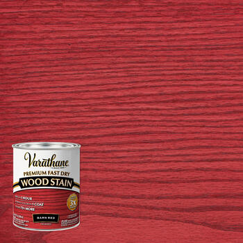 Varathane Semi-Transparent Barn Red Oil-Based Urethane Modified Alkyd Wood Stain 1 qt