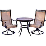 Hanover Monaco 3 pc. Monco Polished Bronze Bistro Set