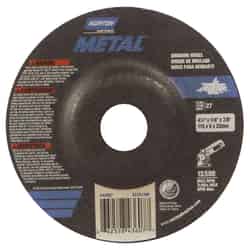 Norton 4-1/2 in. Dia. x 1/4 in. thick x 7/8 in. Aluminum Oxide Grinding Wheel 13580 rpm 1 pc.