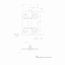 Ace 2.750 in. W X 1 in. L Chrome Steel Narrow Hinge 2 pk