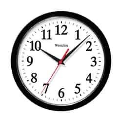 Westclox 10 in. L x 9 in. W Indoor Classic Wall Clock White Analog Plastic
