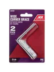 Ace 2-1/2 in. H x 3.75 in. W x 2-1/2 in. D Zinc Wide Corner Brace Inside