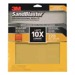 3M SandBlaster 11 in. L X 9 in. W 220 Grit Ceramic Sandpaper 4 pk