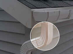 Genova DuraSpout 6 in. H X 3 in. W X 2 in. L White Vinyl A to B Downspout Elbow
