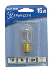 Westinghouse 15 watts T7 Incandescent Bulb 108 lumens Warm White Speciality 1