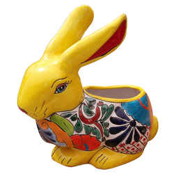 Avera Products Talavera 10.5 in. H x 10.5 in. W x 6 in. L Assorted Ceramic Talavera Planter