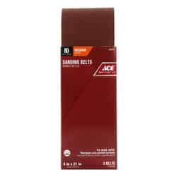 Ace 21 in. L x 3 in. W Aluminum Oxide Sanding Belt Medium 5 pk 80 Grit