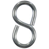 Ace Small Zinc-Plated Silver Steel 1.25 in. L 20 lb. Eight Hook 5 pk