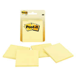 Post-It 3 in. W x 3 in. L Yellow Sticky Notes 4 pad