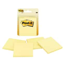 Post-It 3 in. W x 3 in. L Yellow Sticky Notes 4 pad