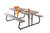 Lifetime Steel White 29 in. Folding Picnic Table