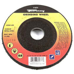 Forney 1/4 in. thick x 7/8 in. x 4-1/2 in. Dia. Aluminum Oxide Metal Grinding Wheel 13300 rpm