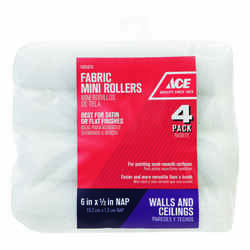 Ace Knit 6 in. W X 1/2 in. S Mini Paint Roller Cover 4 pk