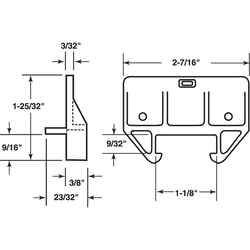 Prime-Line Plastic Drawer Track Guide 1 pk