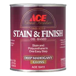 Ace Great Finishes Semi-Solid Gloss Deep Mahogany Oil-Based Oil Wood Stain and Sealer 1 qt.