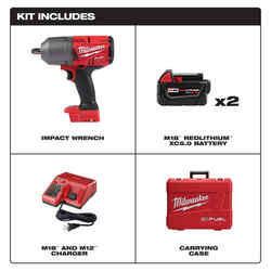 Milwaukee M18 FUEL 18 V 1/2 in. Cordless Brushless Impact Wrench Kit (Battery & Charger)