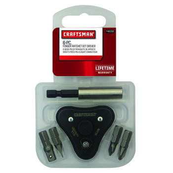 Craftsman 1 in. Ratcheting Finger No. 1 Finger Bit Screwdriver Steel 1 Black