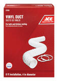 Ace 8 ft. L x 4 in. Dia. White Aluminum Vent Duct