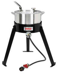 Bayou Classic Stainless Steel Deep Fryer 10 qt.