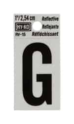 Hy-Ko 1 in. Reflective Vinyl Black Self-Adhesive Letter G