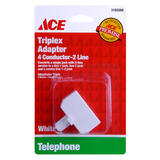 Ace 0 ft. L Modular Telephone Line Cable White For Universal 2