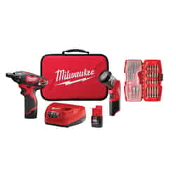 Milwaukee M12 12 volt 1/4 in. Cordless Compact Drill/Driver Kit 500 rpm 1 speed